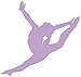 Wallmonkeys Gymnastics Silhouette Style Graceful Wall Decal Peel and Stick Graphic (12 in W x 11 in H) WM326223