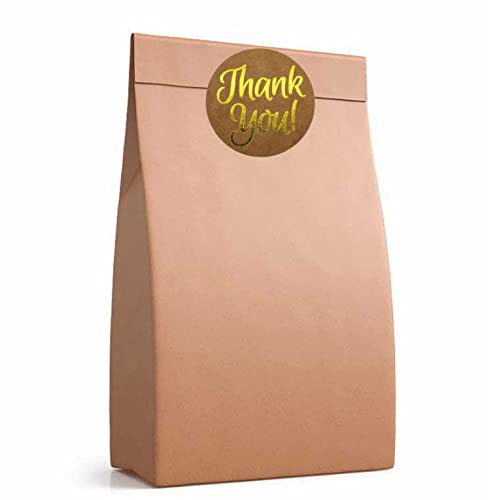 1.5 Inch Thank You Stickers, 500 Pcs Kraft Paper Gold Sealing Stickers Thank You Label Tags For Giveaways, Envelope Seals, Small Business, Wedding, Party Gift Wrap Bag, Packaging #TOP3