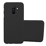 Cadorabo Custodia per Samsung Galaxy A6 PLUS 2018 in FROST NERO - Morbida Cover Protettiva Sottile di Silicone TPU con Bordo Protezione - Ultra Slim Case Antiurto Gel Back Bumper Guscio