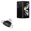 BoxWave Smart Gadget Compatible with Samsung Galaxy Z Fold 5 – AllReader SD Card Reader, microSD Card Reader SD Compact USB – Jet Black