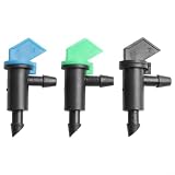 Controllo preciso dell'acqua: con diverse portate d'acqua, questi gocciolatori consentono un controllo preciso per adattarsi a diverse piante con diverse esigenze di irrigazione. È conveniente per la gestione di piante con abitudini diverse.