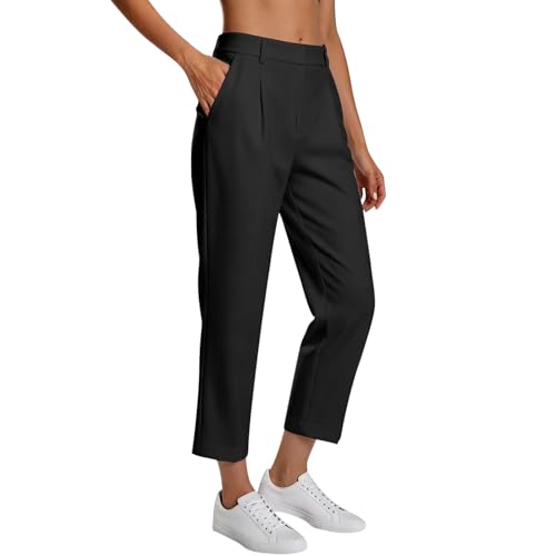 Pantalon d'été élégant pour femme à taille haute et jambes larges palazzo