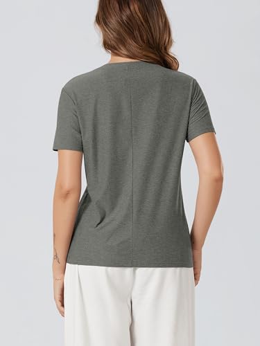 Image of ODODOS Women's Performance Cropped Tee Ultra Soft odSTRATUM Tech Short Sleeve Relaxed Top Crew Neck T-Shirts