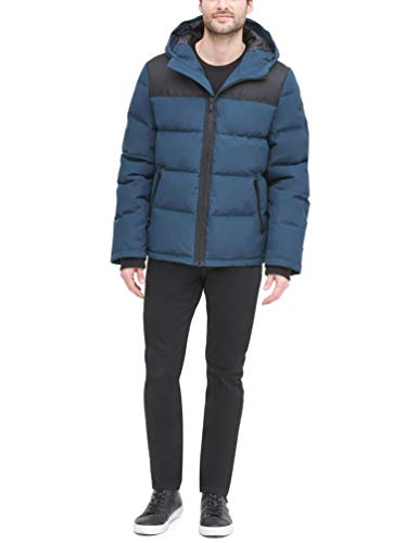 Image of DKNY Men's Mixed Media Quilted Puffer Jacket