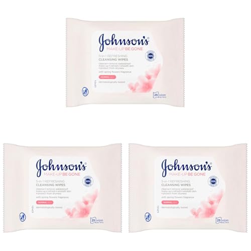 Johnson's Face Care Make Up Be Gone Refreshing Wipes - Pack of 75