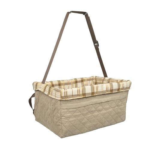 PetSafe Happy Ride Quilted Dog Booster Seat, Tan, Up to 25 lb - image 2