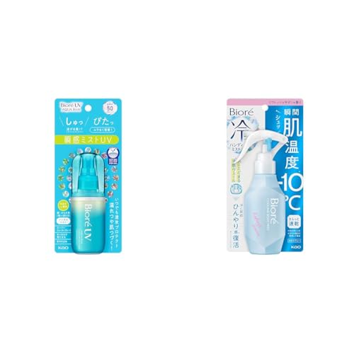 【セット買い】Biore ビオレUV アクアリッチ アクアプロテクトミスト 60ミリリットル + 冷ハンディミスト リフレッシュサボンの香り120ml <暑いと感じたその時に! 肌に直接 シュッ>