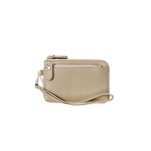 Porte-monnaie femme cuir anti-encombrement portefeuille mince avec sangle