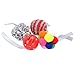 AB TOOLS 1pk Kitten Cat Festive Christmas Cracker Gift Contains 4 Different Textured Balls
