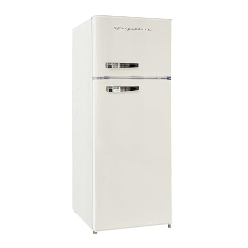 Image of Frigidaire EFR753 Retro Apartment Size Refrigerator, Top Freezer, 2-Door, 7.5 Cu Ft, Adjustable Spill-Proof Shelves, Cream