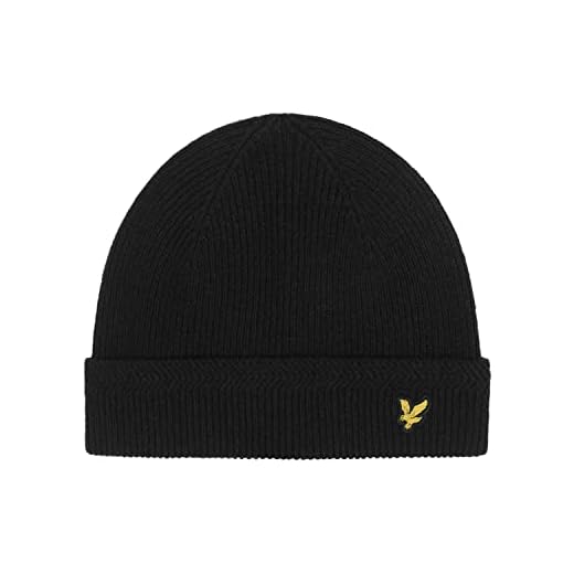 Lyle & Scott Stickad mössa för män med rackad revben