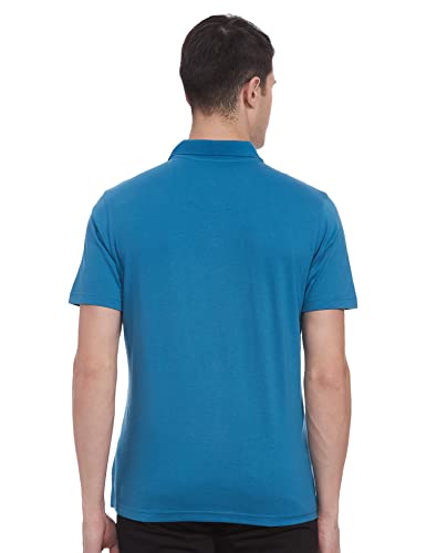 Image of Monte Carlo Mens S.Blue Plain Collar T-Shirt |22203401-167