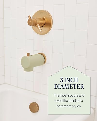 Image of Lalo Spout Cover - BPA-Free Silicone Bath Spout Safety Cover for Babies & Toddler, Fits Most Faucets, Soft & Durable Silicone Bathtub Faucet Cover, Easy to Clean - Sage