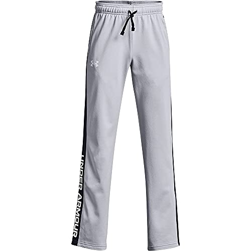 Under Armour boys Brawler 2.0 Pants , Mod Gray (011) White , Youth X-Large