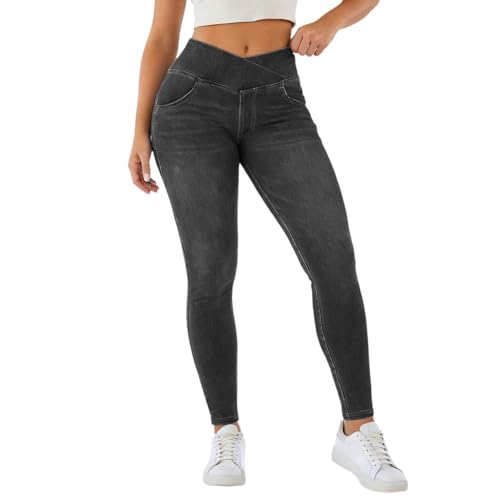 Jean yoga stretch femme taille haute du studio au quotidien