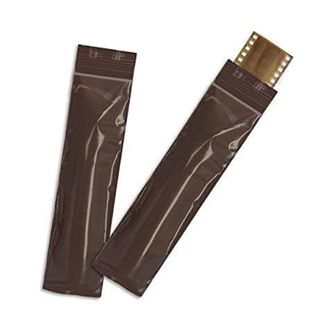 APQ Amber Zip Bags 2.5" x 9", Pack of 100 Brown Poly Zip Bags for Storage and Transfer of Light-Sensitive Items, Waterproof Resealable Poly Bags, Thick 3 Mil Zipper Bags for Electronics, Lab Specimens Cover
