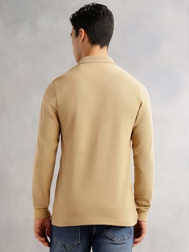 Image of Thomas Scott Men's | Solid | Full Sleeve | Regular Fit | Cotton Blend | Polo Collar | Casual Tshirt