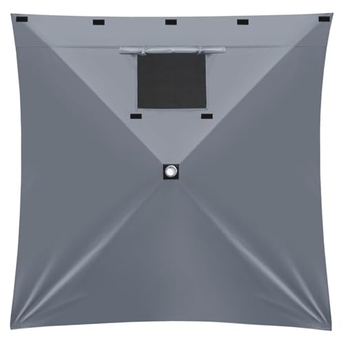 MASTERCANOPY Escape Shelter Side Panel with Window (12x12,Gray)