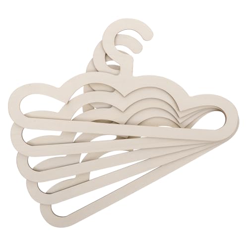 Cabilock DIY Wooden Hangers for Boys and Girls 5 Pack Baby Clothing Hangers Pants Skirt Holders Space-Saving Fabrics