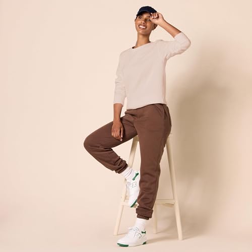 Amazon Essentials Sudadera con Cuello Redondo de Forro Polar (Disponible en Tallas Grandes) Mujer, Rosa Claro, L