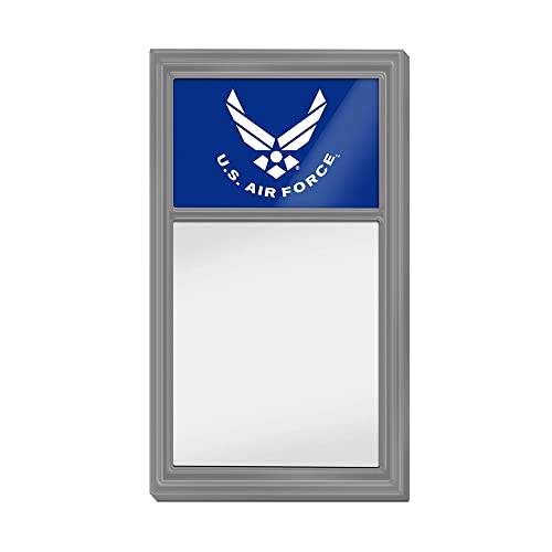 The Fan-Brand Military US Air Force:Silver Frame/Blue - Dry Erase Note Board - Sports Team Bar Sign Décor: Home, Dorm, Garage, Office, Fan Cave