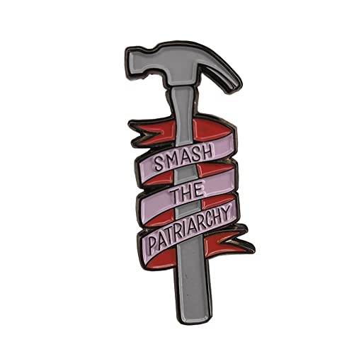 Image of Enamel Pins for Women, Feminist Gifts,Smash The Patriarchy Inspirational Jewelry for Women, Lapel Pins for Women's Suit Jacket, Backpack