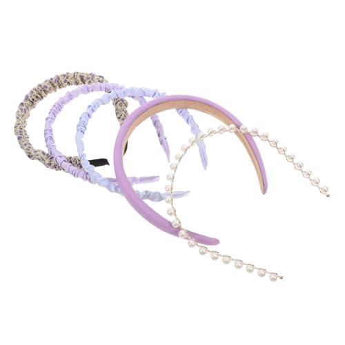 VALICLUD 5 Piezas Diadema accesorios para el cabello cintas para el pelo diadema de spa diademas decorativas con venda y diademas de moda Diadilla de ducha aro de pelo tela