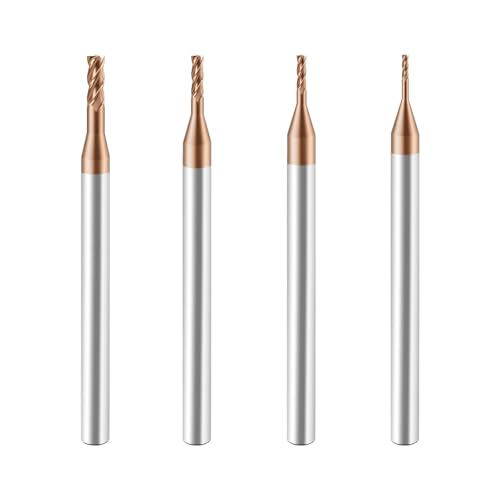 Image of Carbide Extended Flat End Mills Deep Groove Mills 4 Flute,Suitable for Side milling Slotting, for Milling Alloy Steels, Hardened Steel, Metal etc.1 Pcs D1*L6*D4*L50mm
