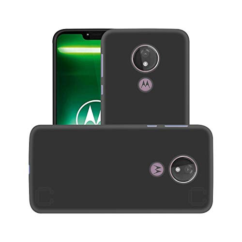 Image of Case Creation for Moto G7 Power 2019 Back case, Motorola Moto G7 Power Slim Flexible Smart Look case with 360 Camera All Angle Protection (Pure Black)