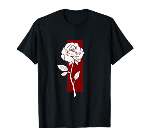 Maroon Red Burgundy Distressed Color Bar Rose Maroon T-Shirt