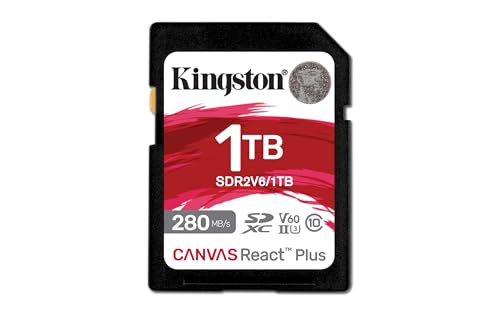 Kingston Canvas React Plus V60 SD 1TB SDXC UHS-II 280R/150W U3...