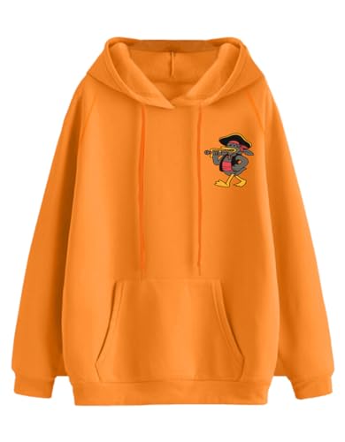 Image of JUNEBERRY Cotton Poly Fleece Oversized Fit Black, Green, Magenta, Mustard, Orange, Purple, Blue, Off White & Grey Graphic Printed Full Sleeve Hoodie for Women
