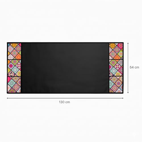Image of Refrigerator Single Door Waterproof, Dustproof, Refrigerator Top Cover, Protective Cover for Fridges with Extra Storage Space Nylon Top cover with 6 Storage Pockets ( Multi, 130 x 54 cm )