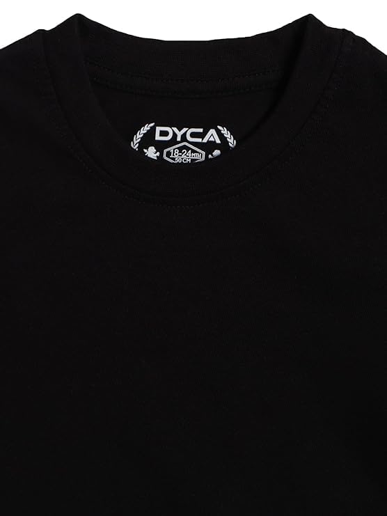 Image of DYCA by Bodycare Boy Round Neck Half Sleeves T-Shirt, Cotton Solid Tshirt, Regular Fit Casual Wear T Shirt