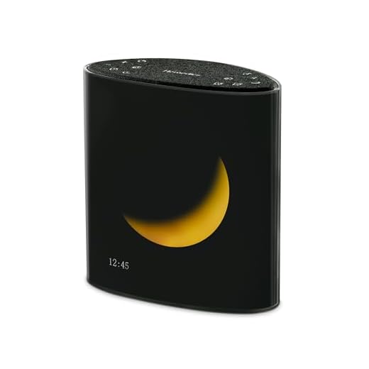 Homedics Sound Sleep Moon Dream Sound Machine and Alarm Clock, Enhance Sleep,18 Soothing Sounds, Lunar Display, Bluetooth® Connectivity Speaker, and Adjustable Brightness