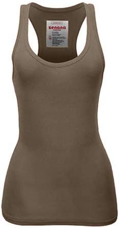 Zenana Women's Plain Solid Color Ribbed Racerback Tank Top Shirt Plus Sizes - Image 2