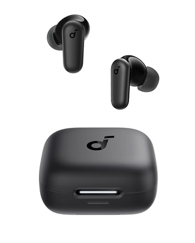 Soundcore P30i Auriculares Inalámbricos Bluetooth con Cancelación de Ruido de Anker, Cancelación de Ruido Potente e Inteligente, Graves Potentes, 45 Horas, Estuche 2 en 1 y Soporte para el Móvil, IP54