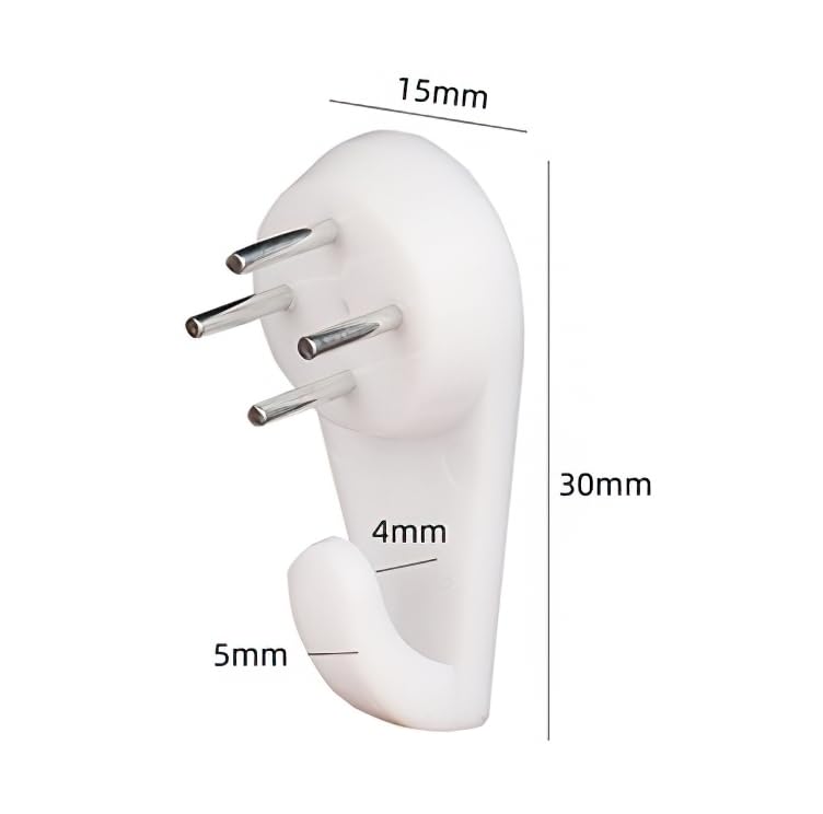 Image of 50 PCS 1.2In Large Invisible Nail Hangers,Powerful Drywall Picture Hooks to Stucco Without Drilling Cinder Block Wall Hangers Fasteners Traceless Hardwall Hangers with Hook Handrail