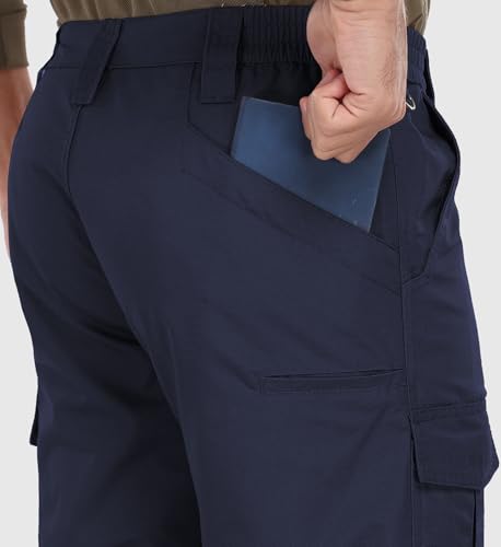 Image of Mens Cargo Work Pants Durable Ripstop Tactical Pants with 7 Pockets Outdoor Water Resistant Hiking Woking Construction Pants