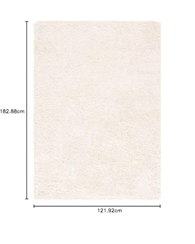 Image of Handwoven Microfibre 3D Rug for Living Room (Ivory, 4 X 6 Feet, Microfibre)