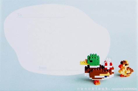 Nanoblock postcard NP002 Mallard maquette compacte sans colle ni outils