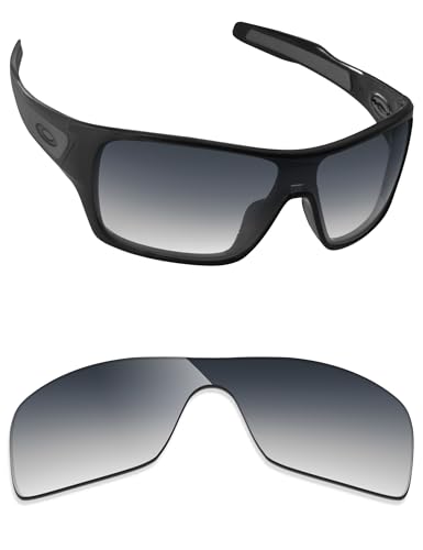 Image of Alphax Gray Gradient Non-polarized Replacement Lenses for Oakley Turbine Rotor OO9307 Sunglasses