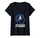 Femme Ranch Docteur Says Incurable Funny Sauce T-Shirt avec Col en V