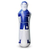 SUNSHINEMALL Aufblasbare Fußball Dummy Torwart Luft Mannequin Freistoß Verteidiger Wand Fußball Praxis Tumbler für Dribbling Wand Passing Drills (Blau)