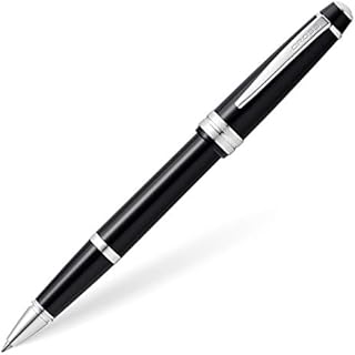 CROSS Bailey Light Glossy Black Resin Rollerball Pen INCL. Premium Gift Box - Refillable Medium Gel Ink Rollerball