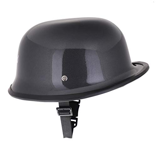 Image of Sage Square German Retro Style World War Inspire Half Helmet (Black Glossy) (Large) (Non-Motorized)