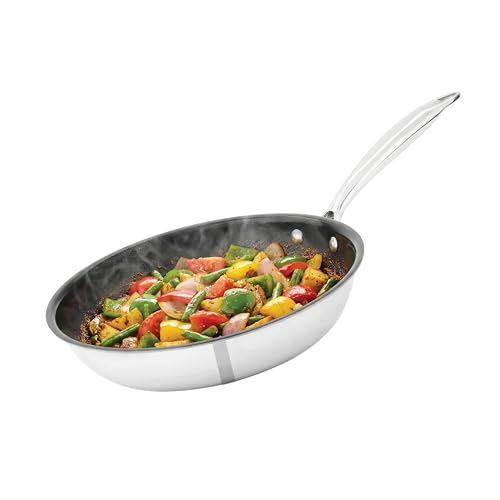 Image of Zira Triply Ceramic Frypan 20cm | Ceramic Surface | Triply Frying Pan for Even Heating | Stick Free Deep Frying Pan | Low Oil Cooking | Induction & Gas | Chemical Free