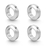 AKZYTUE 4pcs Clamp-on Shaft Collar Aluminum Alloy Bore Shaft Collars, 22mm Bore Size 35mm OD Aluminum Shaft collars for CNC Machine Tools
