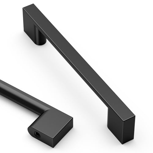 Asidram 10 Pack 5 Inch(128mm) Matte Black Cabinet pulls Kitchen Cabinet Handles, Cabinet Pulls...