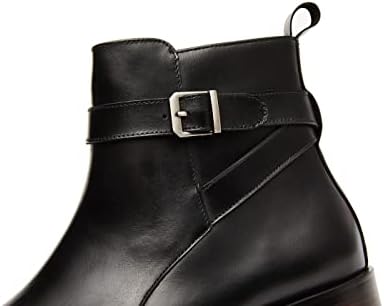 Santimon Men's Buckle Chelsea Boots Fshion Dress Boots Ankle Boots Formal Leather Shoes Black 13 US | Image 5